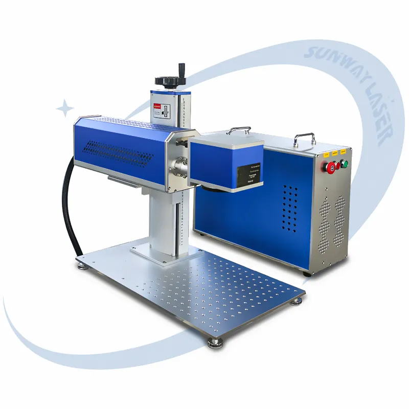 High Precision Rf 20w 30w Co2 Laser Engraving Marking Machine Rf CO2 Laser Engraver with Honeycomb Worktable