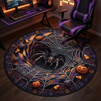 Tapis de chaise de jeu pour Halloween, grand tapis de sol pour chaise de jeu avec support en caoutchouc