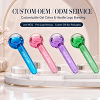 Globes de glace pour le visage, rouleau de glace pour le visage, globes rafraîchissants pour les yeux, mini-boules de glace, outils de beauté en gel pour le massage du visage