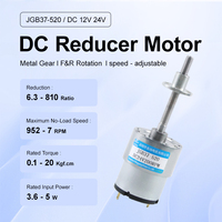Miniature MingYang DC décélération moteur JGB37-520M6 24V/12V petit arbre à vis réglable aimant Permanent à basse vitesse