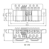 Kit Connettori a Crimpare DJ-19T/Z con Alloggiamenti Maschio/Femmina e Contatti a 12 e 20 Pin/Presa per Progetti di Cablaggio Personalizzato