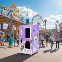 Distributeur de crème glacée de qualité commerciale en acier inoxydable 304, solution de distribution de crème glacée pour centre commercial