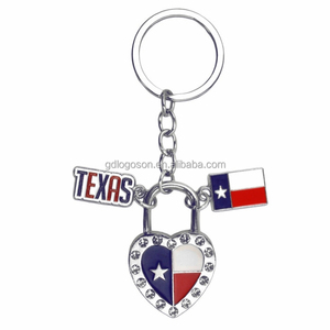 Fábrica personalizada <span class=keywords><strong>en</strong></span> relieve <span class=keywords><strong>San</strong></span> <span class=keywords><strong>Antonio</strong></span> City River Walk Alamo <span class=keywords><strong>Texas</strong></span> States Souvenirs llavero personalizado de Metal <span class=keywords><strong>en</strong></span> forma de corazón llavero - Product Image 4
