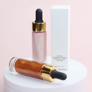 2024 OEM Popular resaltador líquido brillo textura suave cara cuerpo encendedor cosméticos maquillaje <span class=keywords><strong>gotas</strong></span> iluminadoras - Product Image 3