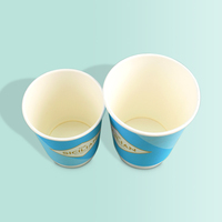 Gobelets en papier écologiques pour boissons chaudes Tasse à café jetable haut de gamme avec couvercle noir pour les petites entreprises