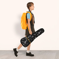 Tas Gig Ukulele Tebal Berlapis Khusus Pabrik dengan Tali Bahu yang Dapat Disesuaikan, Tas Ukulele Lembut untuk Instrumen Senar