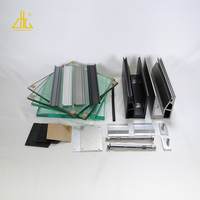 Profilé en U en aluminium 6+6 7+7 8+8 mm pour base de verre de balcon, garde-corps en verre sans cadre, gouttière de sol en aluminium