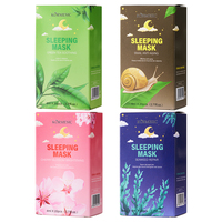 KORMESIC masque de sommeil pour le visage 4ml * 20 vente en gros algues réparateur escargot Anti-rides thé vert apaisant fleur de cerisier éclaircissant