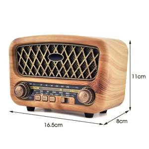 <span class=keywords><strong>Radio</strong></span> Portable <span class=keywords><strong>Vintage</strong></span> Rétro Moderne en Bois BT Sans Fil pour Enceinte <span class=keywords><strong>Transistor</strong></span> Rechargeable USB FM AM SW Dab - Product Image 4