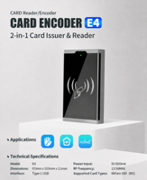 Encodeur de cartes intelligentes E4, lecteur-graveur avec USB Type-C pour l'émission et la lecture de cartes-clés d'hôtel, compatible TTLock