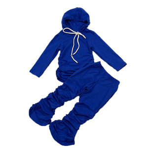 Conjunto de pantalones de algodón apilados para niñas pequeñas, conjunto de chándal de dos piezas para mamá y yo, 40 colores - Product Image 3