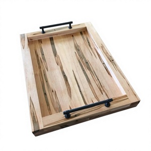 B.S INTERNATIONAL Bandeja de Servicio Multifuncional Ecológica Hecha a Mano de Madera para Desayuno, Acabado Pulido, Uso Doméstico y en Restaurantes - Product Image 4