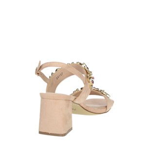 Sandali con tacco da donna 24137 con plateau soletta in gomma Peep Toe-moda cipria per tutte le stagioni inverno primavera estate autunno - Product Image 3