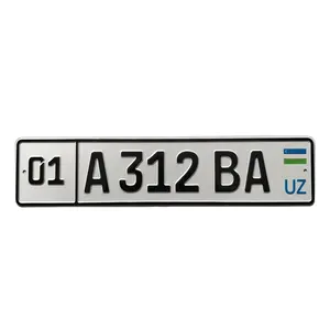 Uzbekistan Number Plates License Plate For Uzbekistan Customized Car Plates For Government Tender
