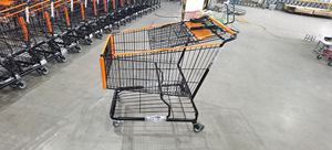 รถเข็นช็อปปิ้งมือผลักด้วยมือขนาดใหญ่สไตล์อเมริกันอุปกรณ์ไฮเปอร์มาร์เก็ตผิวโลหะ - Product Image 4