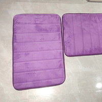 Prix promotionnel d'usine Ensemble de tapis en mousse à mémoire Ensemble de tapis antidérapant pour salle de bain