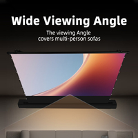 Écran de levage électrique au sol 16:9 écran de projection souple en PVC blanc portable haute définition 4K