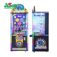 Machine d'arcade à monnayeur avec griffe à prix, thème Lucky Time, enseigne néon et lumières LED attrayantes pour centre de loisirs