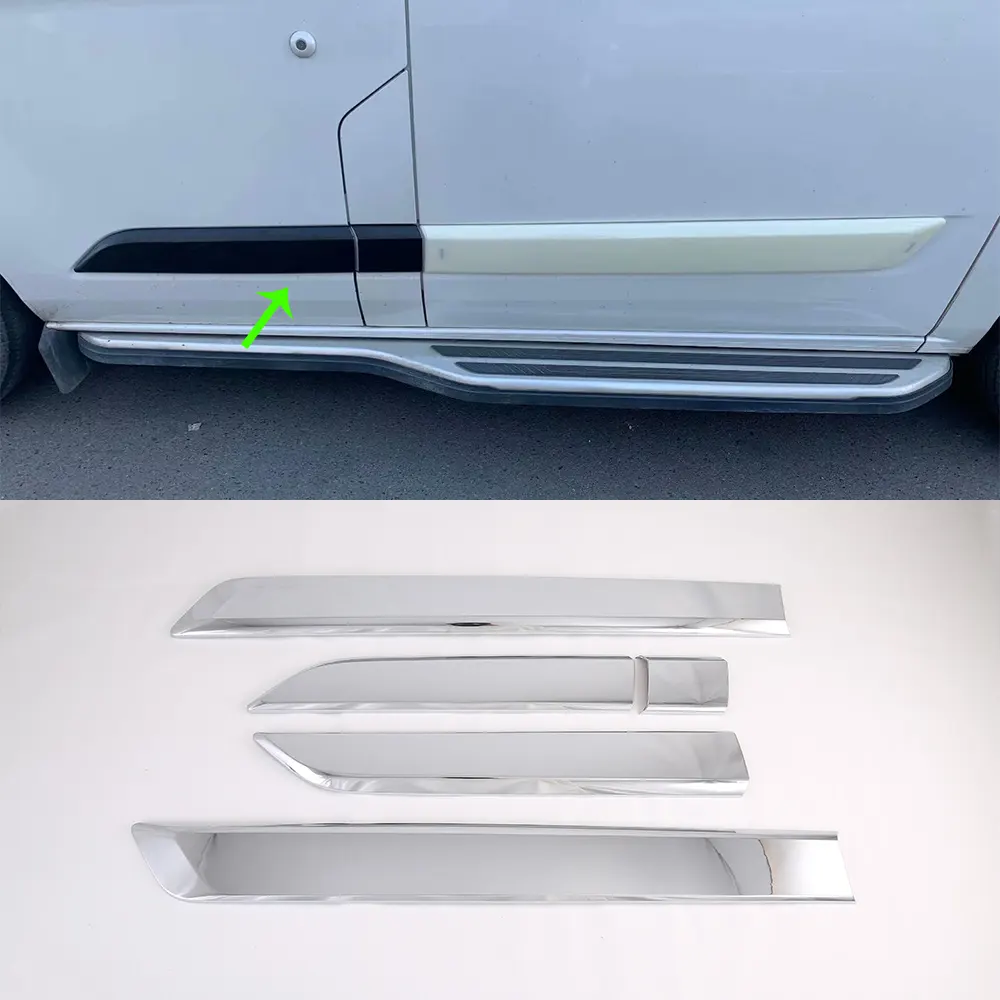 Protetor de borracha para porta de carro, tampa lateral, acabamento do corpo, moldagem, faixas de porta, acessórios para ford tourneo personalizado 2019