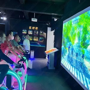 Jeu de carnaval interactif, vélo en métal projetant des scènes d'exercice physique, vélo dynamique à projection AR pour gymnase - Product Image 6