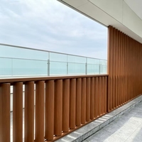 Système d'ombrage architectural extérieur durable, revêtement poudré, résistant aux intempéries, écologique, décoratif, en alliage d'aluminium vertical