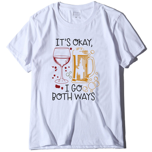 Va bene, vado in entrambe le direzioni t-shirt stampate per donne e uomini divertenti magliette estive stile stile Unisex t-shirt girocollo Damen - Product Image 2