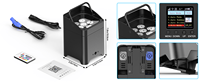 Focos LED RGBWA UV Inalámbricos con Control por Aplicación/Dmx512, Batería Recargable, IP33, Precio Económico, para DJ, Bodas, Conciertos, Iluminación de Escenarios