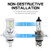 Kaidengzhe Neue 12V Afrika Staubdichte LED-Scheinwerferbirne H4 H7 H11 9005 64W 6400LM 6000K Canbus IP67 Plug & Play Auto