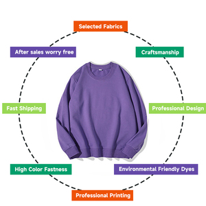 Custom Print Men's <b>Crewneck</b> Sweatshirt Cotton Polyester Pullover with 3D Puff Printing and Drop Shoulder for Spring - Product Image 4