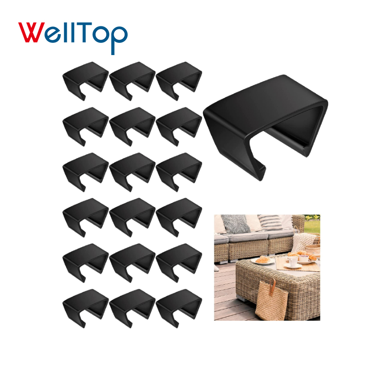 WELLTOP 20 шт. 20,208 уличные зажимы для мебели, зажимы для мебели, зажимы для патио, пластиковые застежки для мебели на диван, крепления стульев