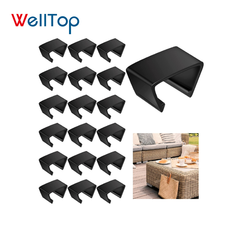 WELLTOP-Pinzas de plástico para muebles de exterior, pinzas de sujeción para muebles de Patio, sofá, silla de conexión, 20 Uds., 20.208