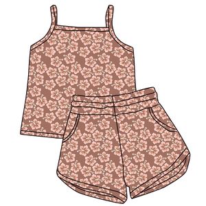 Conjunto de Tirantes Casuales sin Mangas para Bebés Niñas, de Bambú/Algodón Orgánico, OEM/ODM, con Estampado Personalizado, Gran Venta - Product Image 6