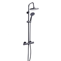 Ensemble de douche personnalisé, ensemble de robinetterie pour douche et baignoire, température constante, système de douche complet avec pluie complète, système de douche de plafond complet