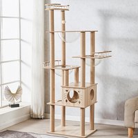 Arbre à chat de luxe en forme de capsule spatiale, avec plateforme de saut pour chat toute saison, avec corde en sisal