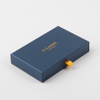 Boîte à nœud papillon de cou en gros, boîte-cadeau à tiroir de luxe avec logo personnalisé pour hommes