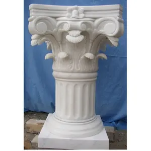 White marble stone roman column bases for marble tables marble pillars and columns for interior