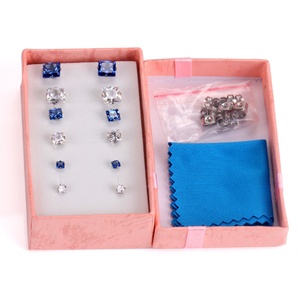 ต่างหูแบบติดหู ชุดเครื่องประดับประดับด้วยเพทายสองสีสันสดใส ราคาโรงงาน สำหรับผู้หญิง ต่างหู เครื่องประดับ ของขวัญ - Product Image 2