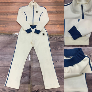 ชุดเซ็ทลำลองผ้าฝ้าย OEM สองชิ้น สำหรับฤดูใบไม้ผลิ  ปักลายแฟชั่นสไตล์สปอร์ต ทรงเข้ารูป  เสื้อแจ็คเก็ตคอเต่าแบบมีซิป  ชุดวอร์มผ้าเจอร์ซีย์สั่งทำพิเศษ - Product Image 2