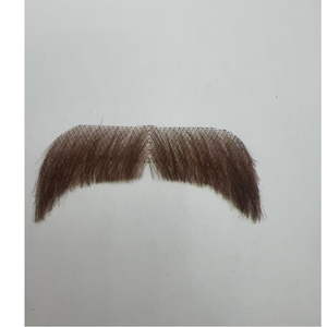 HLC Realistic Mustache Human Hair Handmade Cosplay Beards Soft Lace Natural Looking Costume Facial Hair for <strong>Disguise</strong> Party Decor - Product Image 5