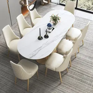 Furnitures manufacturers modern luxury dining table marble top dining table set gold dining tables