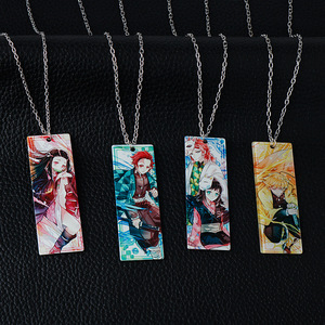 Collar de Anime Demon Slayer Kimetsu No Yaiba para Hombre con Colgante de <span class=keywords><strong>Nezuko</strong></span> <span class=keywords><strong>y</strong></span> <span class=keywords><strong>Zenitsu</strong></span>, Aleación con Impresión de Esmalte, Inspirado en el Anime Japonés - Product Image 3