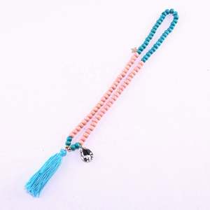 Boho Coloré En Bois Perlé Bijoux Vintage Charme Glands Pendentif Bohème Collier pour Femmes Fille - Product Image 3