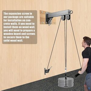 Sistema de Poleas de Pared para Fitness, Construcción de Acero, Uso Doméstico, Unisex, para Ejercicios de Bíceps y Tríceps - Product Image 3