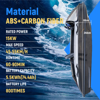 Bateau Jet-ski Électrique Mini à Batterie au Lithium, Grande Vitesse, Loisir Nautique, Planche de Surf, Mini Bateau Karting Rapide