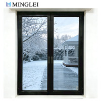 Fenêtres à battants en aluminium MINGLEI NFRC à triple vitrage à rupture de pont thermique, écoénergétiques, pour maison et villa, avec fonction oscillo-battante