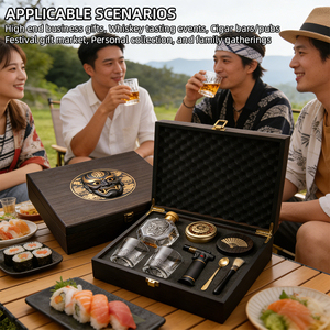 Set de Whisky Ahumado OEM con Diseño Noh, Decantador y Vasos de Patrimonio Cultural Japonés, Ahumador con Antorcha para el Hogar, Bar, Club, Regalo, Directo de Fábrica - Product Image 5