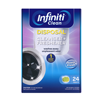 Infiniti 24 Comprimés – Approvisionnement d'un an – Désodorisant efficace au citron pour évier de cuisine et nettoyant pour canalisations d'évier