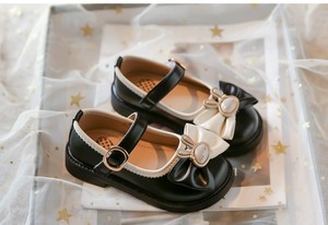 Zapatos de Cuero para Niñas, Estilo Británico, Primavera-Otoño, Zapatos de Puntos para Niña Pequeña, Zapatos de Suela Suave para Bebé - Product Image 2