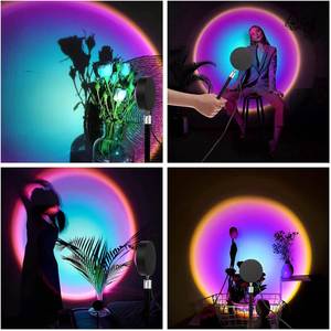 Uzaktan kumanda anahtarı ile oturma odası köşe iç aydınlatma için Minimalist Sunset projeksiyon <span class=keywords><strong>LED</strong></span> zemin lambası - Product Image 3