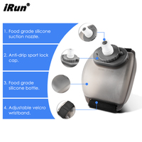 Bouteille d'eau portable en silicone pour le sport, la course et le cyclisme, à porter au poignet, idéale pour l'été et les activités de plein air